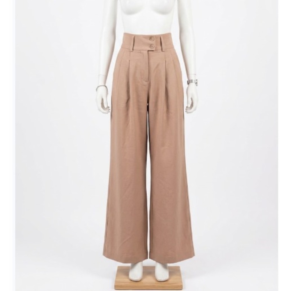 Nonchalant Label Paige Pants Camel Medium Tan beige Wide Leg